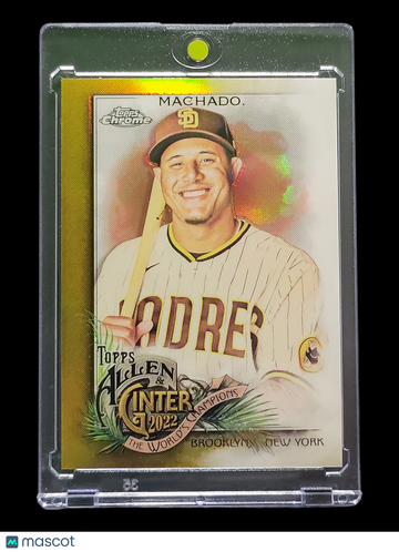 2022 Topps Allen & Ginter Chrome Manny Machado #83 Gold Refractor
