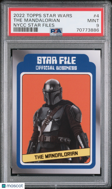 2022 Topps Star Wars Nycc Star Files The Mandalorian #4 PSA 9