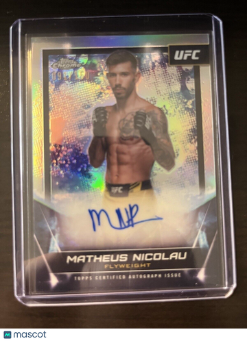 2024 Topps UFC Chrome Matheus Nicolau #FNA-MNI Refractor Autograph Topps