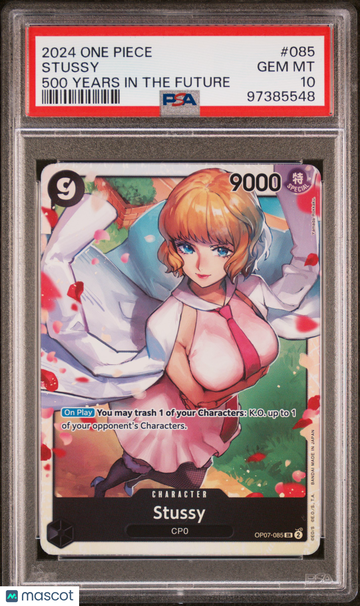 2024 One Piece Op07-500 Years In The Future Stussy Holo Holo PSA 10 #085