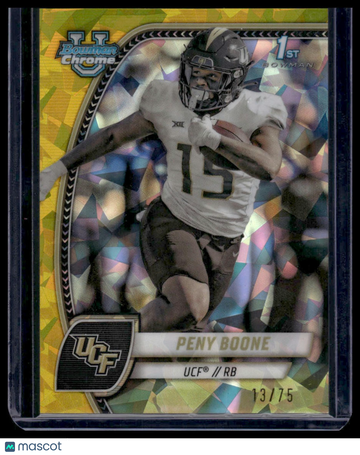 2024 Bowman University Chrome Sapphire Peny Boone #143 Yellow SN