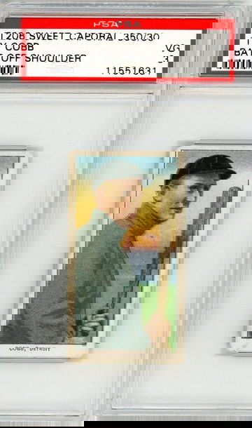 1909 T206 Sweet Caporal 350/30 Ty Cobb Bat Off Shoulder PSA 3 P1284