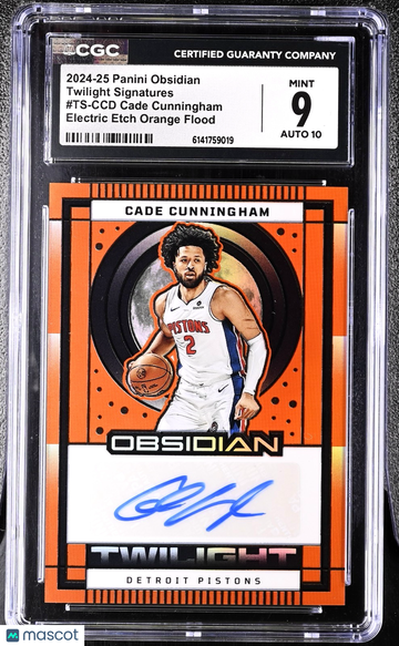 2024-25 Panini Cade Cunningham #TS-CCD Electric Etch Orange Flood Parallel/Variety Insert 9 Panini Authentic