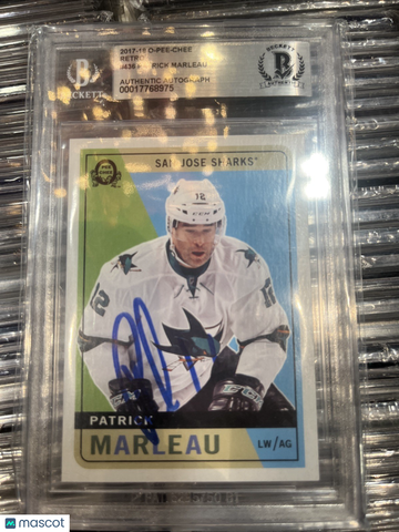 2017-18 O-Pee-Chee Patrick Marleau #436 BGS Authentic BAS