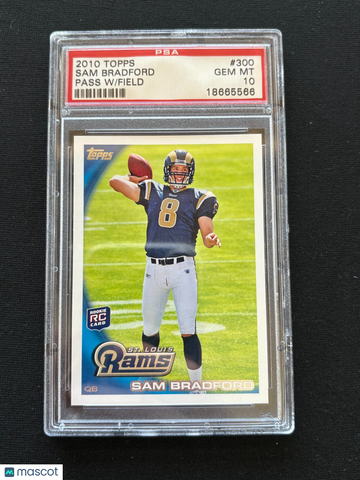 2010 Topps Sam Bradford #300 Image Variations PSA 10