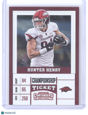 2017 Panini Contenders Draft Picks Hunter Henry #42 Championship Ticket 1 of 1