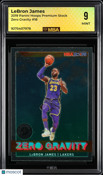 2019 Panini Hoops Premium Stock Zero Gravity LeBron James #18 MBA 9