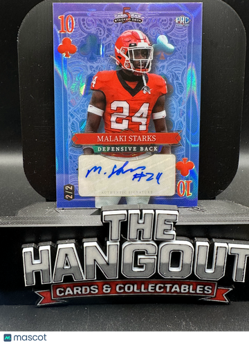 2024 Wild Card 5 Card Draw Stacked Deck Malaki Starks #SDHC-MSA Blue