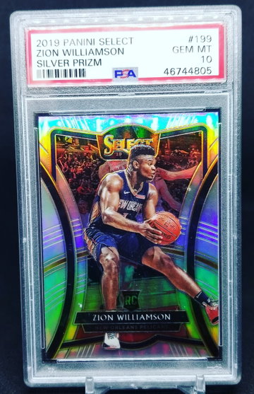 Zion Williamson 2019 Select Silver prizm psa 10