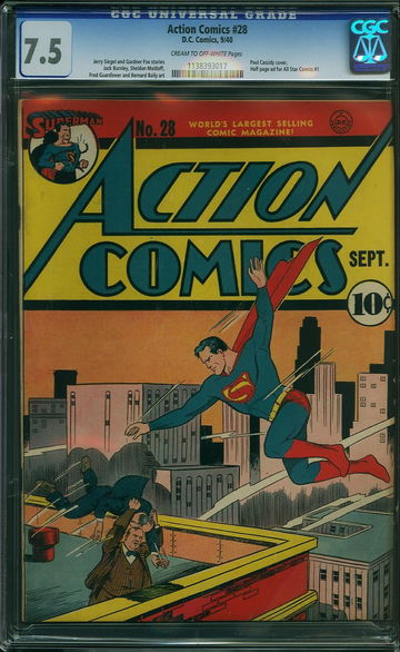 ACTION COMICS #28, CGC 7.5 VF-