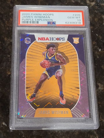 2020 Panini Hoops James Wiseman Purple Explosion #205 PSA 10 GEM MINT