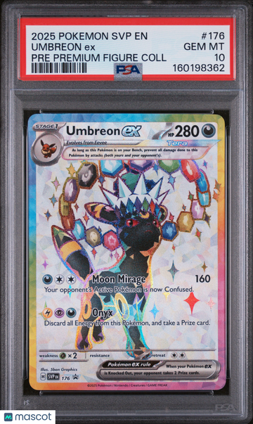 2025 Pokemon SVP EN-SV Black Star Promo Umbreon EX Promo Pre Premium Figure Coll PSA 10 #176