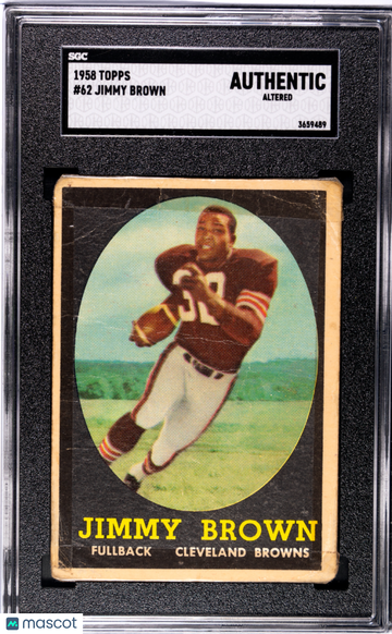 1958 Topps Jimmy Brown #62 SGC A