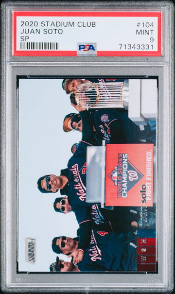 2020 Juan Soto Stadium Club PSA 9 SP World Series 