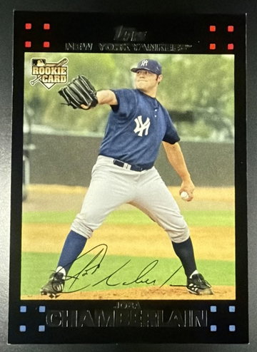 2007 Topps #UH312 Joba Chamberlain Rookie RC Reverse Negative SSP
