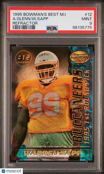 1995 Bowman's Best Mirror Image W. Sapp A. Glenn #12 Refractor PSA 9