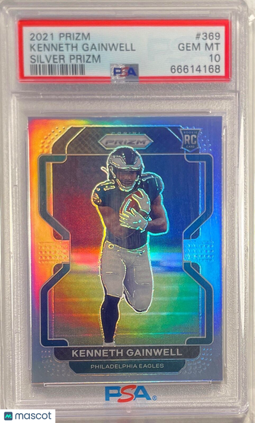 2021 Panini Prizm Kenneth Gainwell #369 Silver Prizm Rookie PSA 10