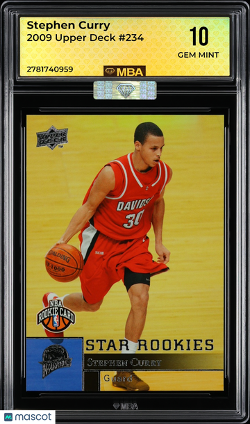 2009 Upper Deck Stephen Curry #234 RC MBA 10