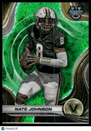 2024 Bowman University Best Nate Johnson #BOA-NJ Green Mini Diamond Refractor /99 SN