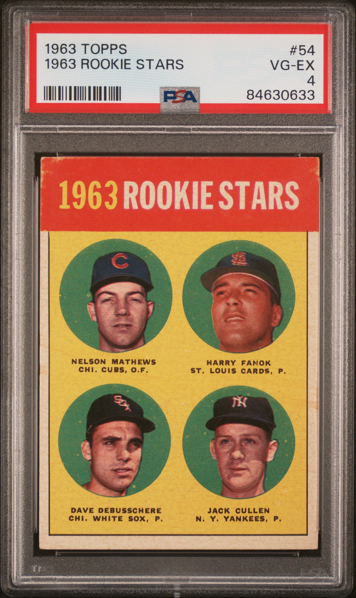 1963 Topps Rookie Stars #54 PSA 4