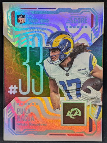 2025 Score Top 100 Insert #33 Puka Nacua Los Angeles Rams Case Hit
