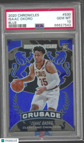 2020 Panini Chronicles Isaac Okoro #530 Blue PSA 10
