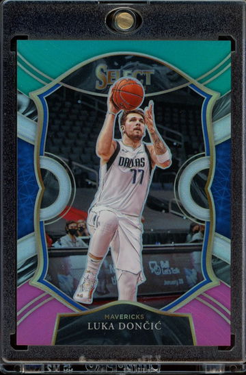 LUKA DONCIC 2020-21 Panini Select CONCOURSE TEAL WHITE PINK PRIZM /49 #15
