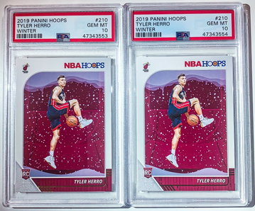 (2) Lot 2019 Hoops Tyler Herro Winter Rookie PSA 10 