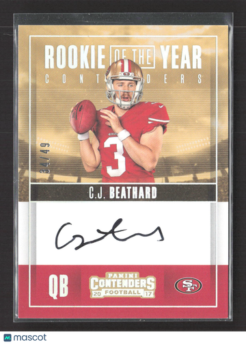 2017 Panini Contenders Rookie of the Year Contenders C.J. Beathard #RY-CJ /49