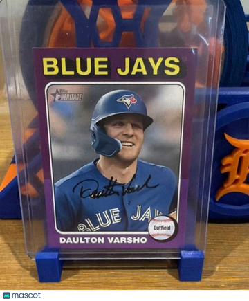 2024 Topps Heritage Mini - Purple Border Daulton Varsho #258