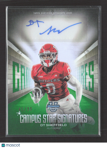2025 Bowman University Chrome Campus Star Signatures DT Sheffield #CSS-DS 45/99 Auto