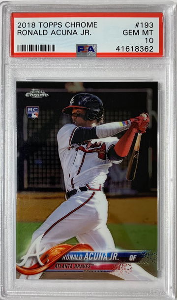 2018 Topps Chrome Ronald Acuna Jr. PSA 10 #193