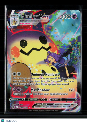 2022 Brilliant Stars Mimikyu VMAX Holo Rare CSR #TG17/TG30