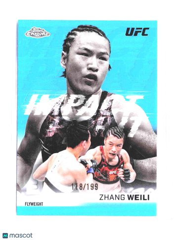 2026 Topps Chrome UFC Impact Point Zhang Weili #IP-18 Aqua /199