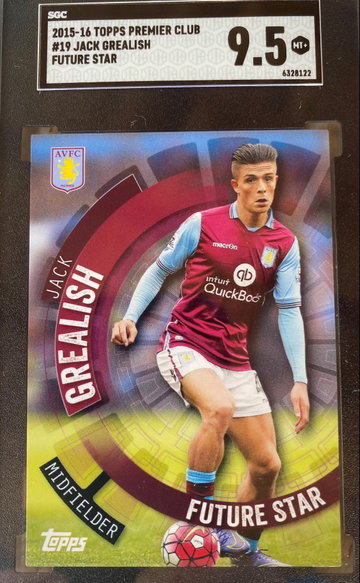 Jack Grealish 2015/16 Topps Premier Club Rookie SGC 9.5 Mint