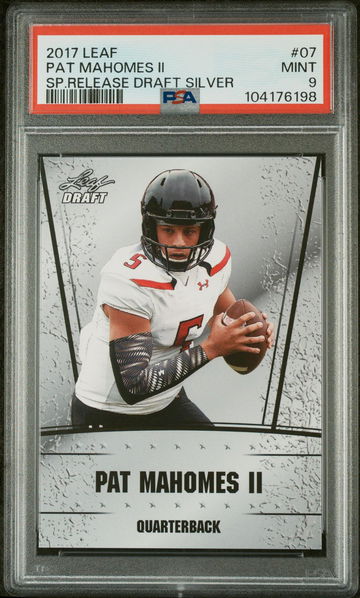 2017 Leaf Special Release Draft Silver Pat Mahomes II #07 PSA 9