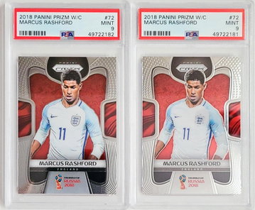 Marcus Rashford 2018 World Cup Prizm PSA 9 x2 