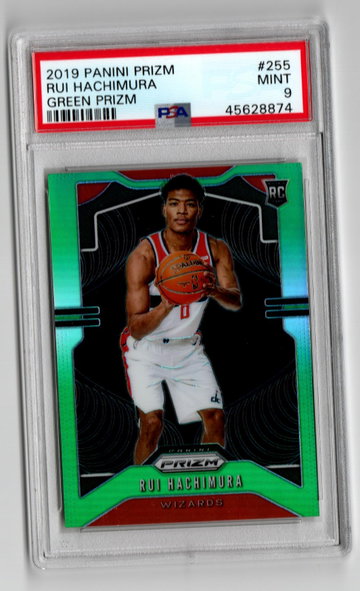 2019 Prizm Green Prizm Rui Hachimura PSA 9