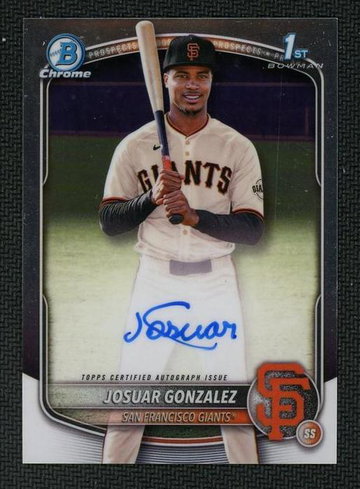 2023 Bowman Chrome CPA-JG Josuar Gonzalez Bowman 1st Rookie San Francisco Giants Auto