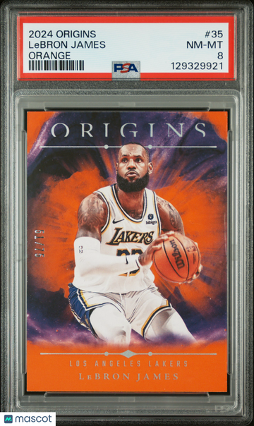 2024 Panini Origins LeBron James #35 Orange /75 PSA 8