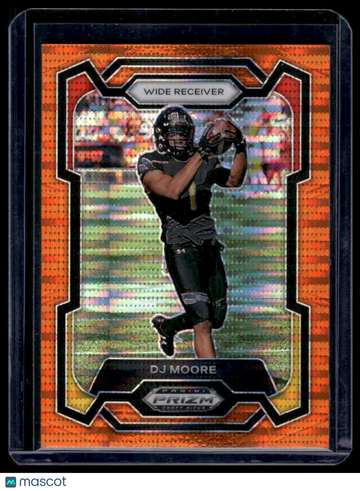2024 Panini Prizm Draft Picks DJ Moore #17 Orange Pulsar SN