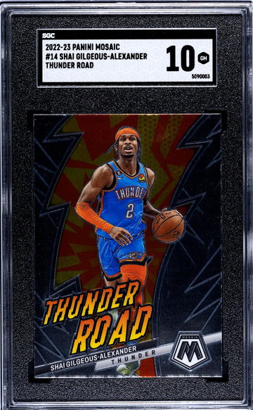 2022-23 Panini Mosaic #14 Shai Gilgeous-Alexander Thunder Road SGC 10