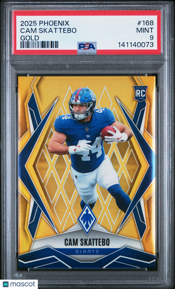2025 Panini Phoenix Cam Skattebo Gold Rookie #168 PSA 9 New York Giants