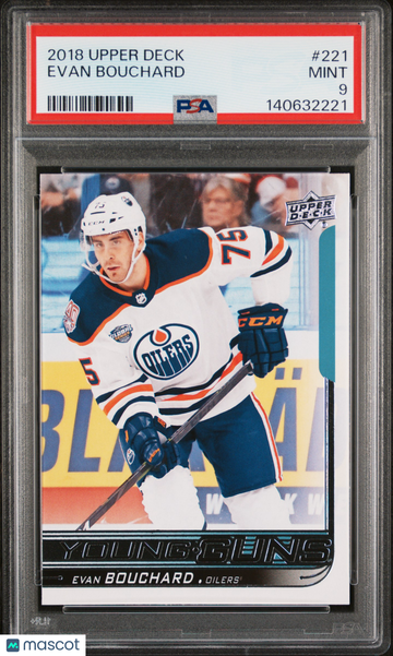 2018-19 Upper Deck Evan Bouchard #221 Young Guns Rookie PSA 9