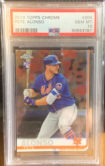 2019 Topps Chrome Pete Alonso PSA 10 RC