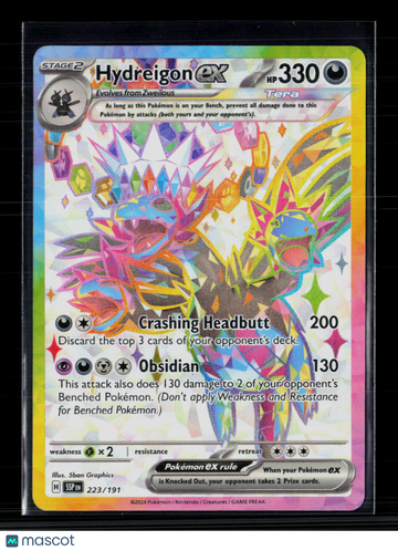 Pokemon 2024 Surging Sparks Hydreigon EX FA #223/191