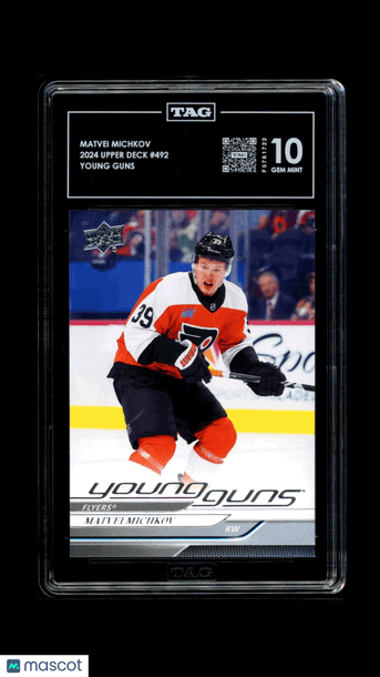 2024 Upper Deck Young Guns Matvei Michkov #492 Rookie TAG 10
