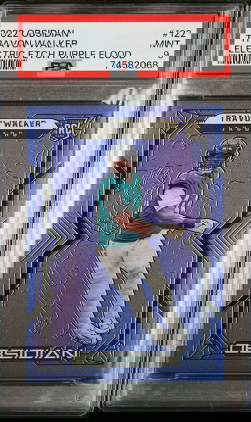 2022 Panini Obsidian PSA 9 Pop 1 Purple Flood Rookie SSP Travon Walker /16