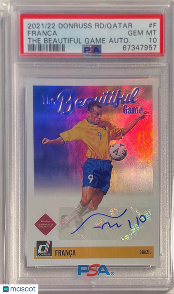 2021 Panini Donruss Road To Qatar The Beautiful Game Autographs Franca #F Autograph PSA 10