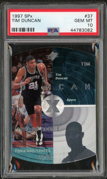 Tim Duncan 1997 SPx #37 Rookie PSA 10